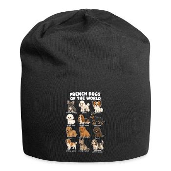 Französische Hunderassen-diagramm Niedliche - Jersey-Beanie - Schwarz - Vorne