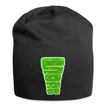 Soda, ein gezogenes Wort - Jersey-Beanie - Schwarz - Vorne