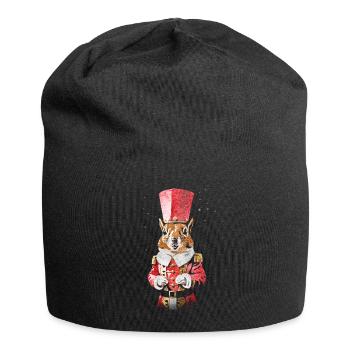 Nussknacker-Eichhörnchen - Jersey-Beanie - Schwarz - Vorne