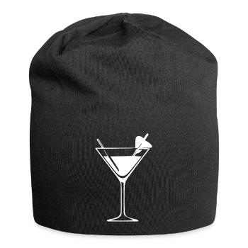 Cocktail Cocktailglas Geschenk Barkeeper Kellner  - Jersey-Beanie - Schwarz - Vorne