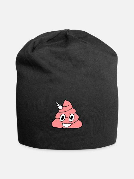 Unicorn Kackhaufen - Jersey Beanie - black