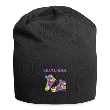 Retro Oldschool Sneakers Hippie Disco T-Shirt - Jersey Beanie - black - Front