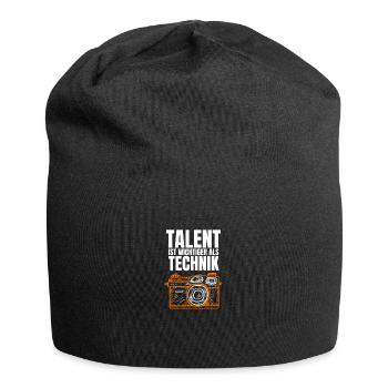Fotografieren - Jersey-Beanie - Schwarz - Vorne