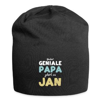 Dieser Geniale Papa Gehört Zu Jan - Jersey-Beanie - Schwarz - Vorne