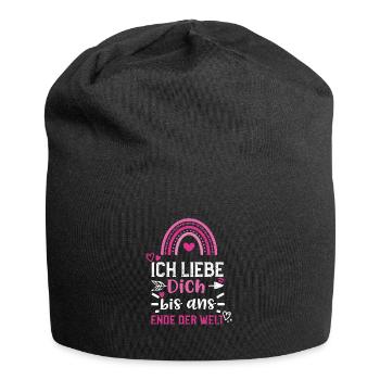 Ich liebe Dich bis ans Ende der... - Jersey-Beanie - Schwarz - Vorne