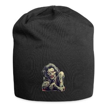 Zombie d’Halloween - Bonnet en jersey - noir - Devant