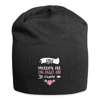 Eine Mutter ist ein Engel auf Erden - Jersey-Beanie - Schwarz - Vorne
