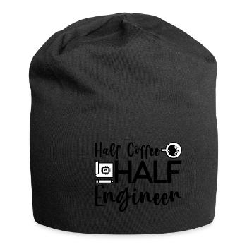 Half Coffee Half Engineer 4 - Jersey Beanie - black - Front