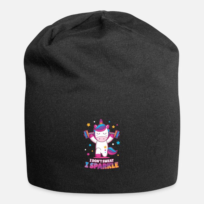 i dont sweat i sparkle - Bonnet en jersey - noir