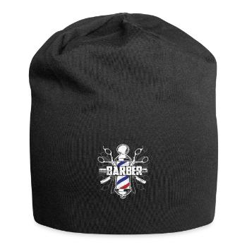 Barber Shop Pole Hairdresser & Barber Hipster - Jersey Beanie - black - Front