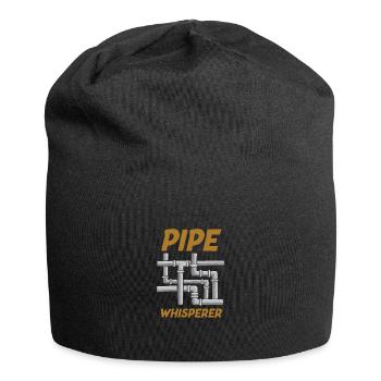 Pipe Whisperer Funny Plumber Saying Plumbing - Jersey-Beanie - Schwarz - Vorne