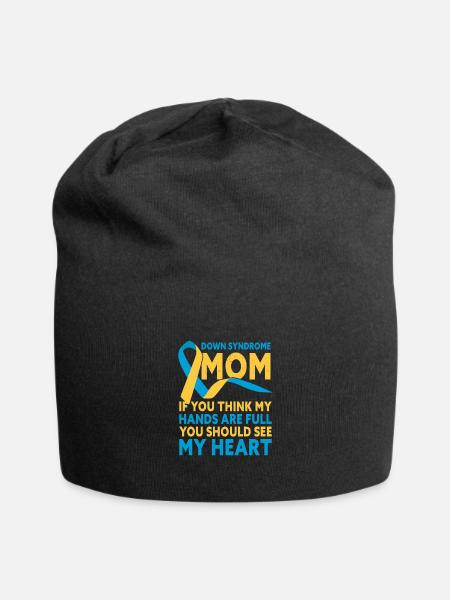 Down Syndrome Mom Down Syndrome Awareness - Jersey-Beanie - Schwarz