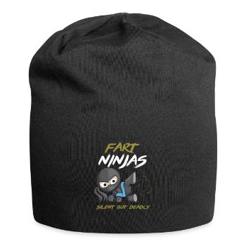 Funny Fart Ninja Silet But Deadly Ninja Samurai - Jersey-Beanie - Schwarz - Vorne