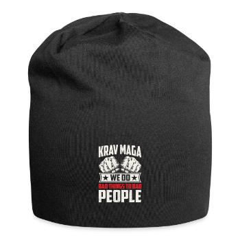 Krav Maga Bad People Funny Israel Martial Arts - Jersey Beanie - black - Front