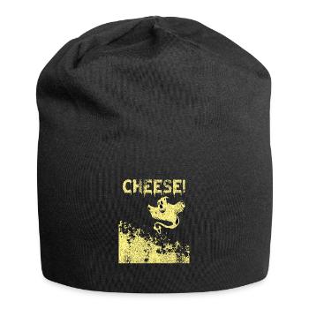 Halloween Geisterkäse - Jersey-Beanie - Schwarz - Vorne