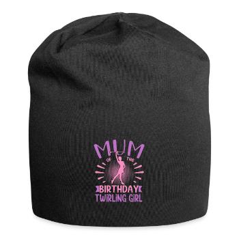 Mum Of the Birthday Girl Twirling Family Design - Jersey-Beanie - Schwarz - Vorne