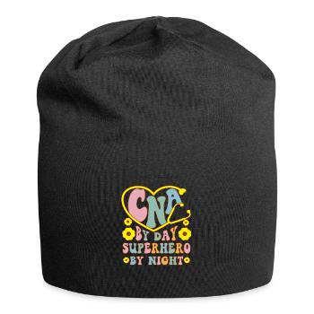 CNA Nursing Quotes Funny Nurse Lovers Cute CNA - Jersey Beanie - black - Front