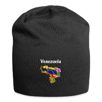 Carte du Venezuela - Bonnet en jersey - noir - Devant