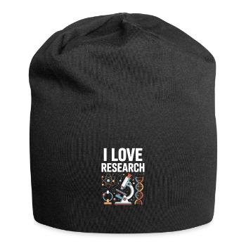I Love Research Science Enthusiast Design - Jersey Beanie - black - Front
