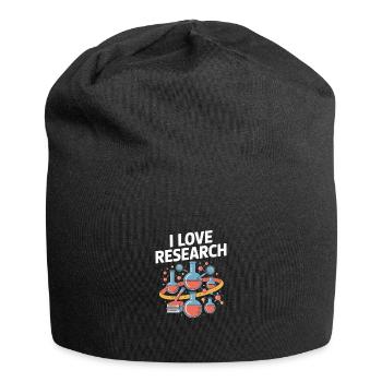 J’aime la recherche Passionné de sciences Chimie - Bonnet en jersey - noir - Devant