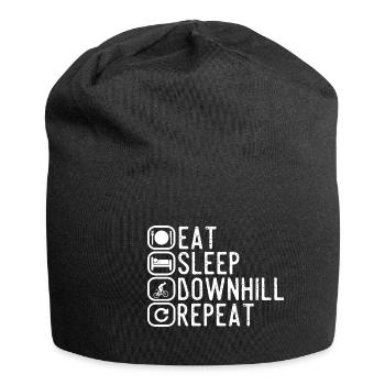 Sleep Eat Downhill Repeat - Jersey Beanie - black - Front