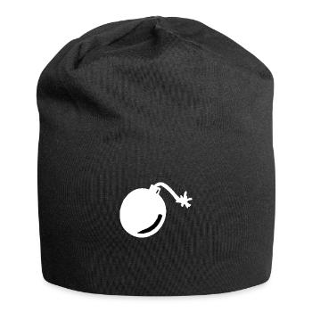 Bomb simple white - Jersey Beanie - black - Front