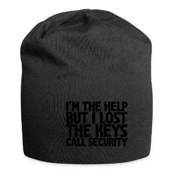 Je suis l’aide mais j’ai perdu les clés, la sécurité des appels - Bonnet en jersey - noir - Devant