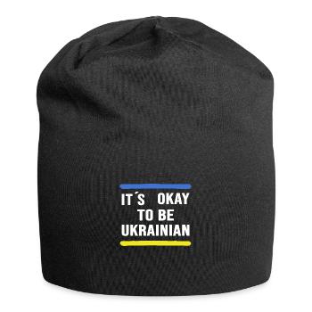 UKRAINE slava ukraini Ukrainer & Ukrainerin - Jersey-Beanie - Schwarz - Vorne