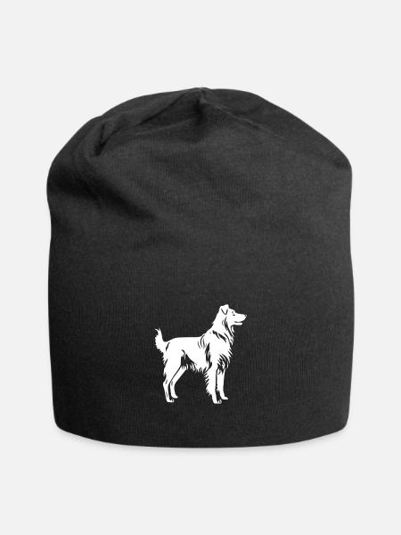 Australian Shepherd Hund Silhouette - Jersey-Beanie - Schwarz