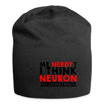 Me Nerdy, I Think Neuron To Something 3 - Jersey Beanie - black - Front