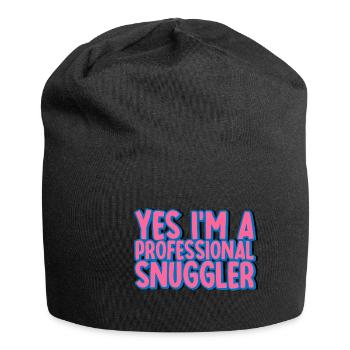 Yes, I'm A Professional Snuggler 2 - Jersey-Beanie - Schwarz - Vorne