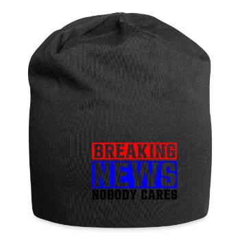 Breaking News, Nobody Cares 25 - Jersey-Beanie - Schwarz - Vorne