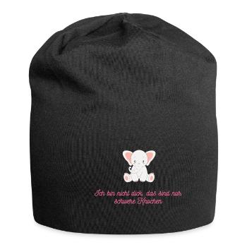 schwere Knochen - Jersey-Beanie - Schwarz - Vorne