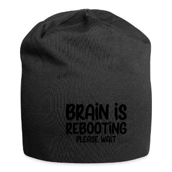 Brain Is Rebooting Please Wait 3 - Jersey Beanie - black - Front