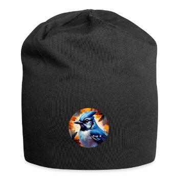 Blue jay bird - Jersey Beanie - black - Front
