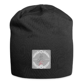 Das beste Team der Welt! / Pfote & Hand - Jersey-Beanie - Schwarz - Vorne