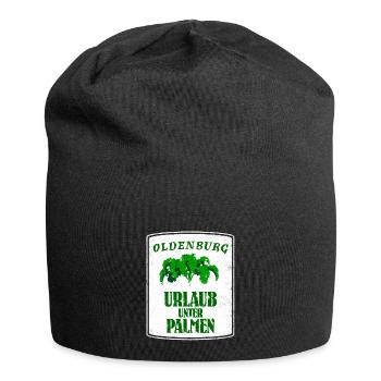 Oldenburg Grünkohl Palme Kohl Kohlfahrt Urlaub - Jersey-Beanie - Schwarz - Vorne