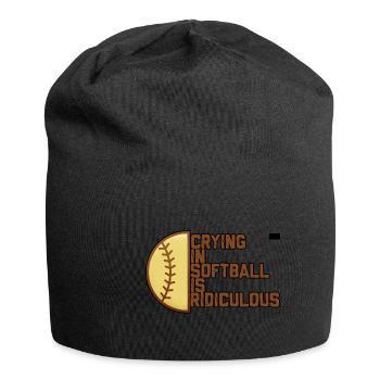 Crying In Softball Is Ridiculous 4 - Jersey Beanie - black - Front