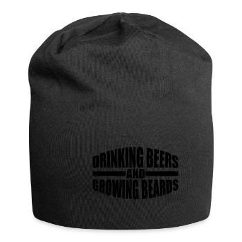 Boire des bières et faire pousser la barbe 4 - Bonnet en jersey - noir - Devant
