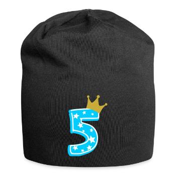 5 Krone 5. Geburtstag 5 Jahre - Jersey-Beanie - Schwarz - Vorne