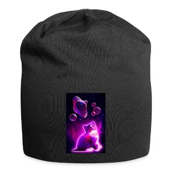 Cagnotte à bulles spatiales - Bonnet en jersey - noir - Devant
