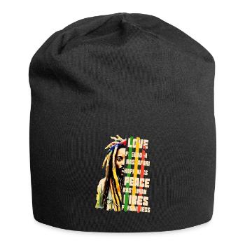 Rastaman jah rastafari - Jersey Beanie - black - Front