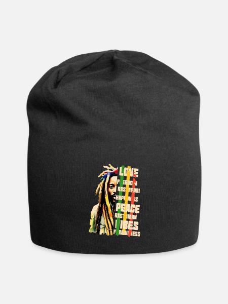 Rastaman jah rastafari - Jersey-Beanie - Schwarz