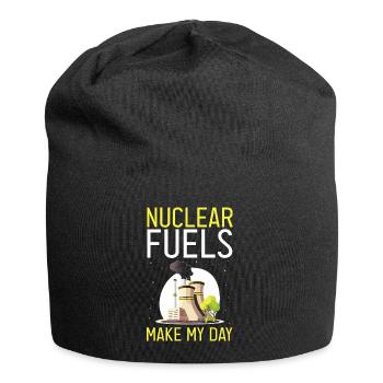 Nuklearplan Design für Kernenergie und Kernkraft - Jersey-Beanie - Schwarz - Vorne