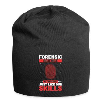 Forensik und forensische Wissenschaft - Jersey-Beanie - Schwarz - Vorne