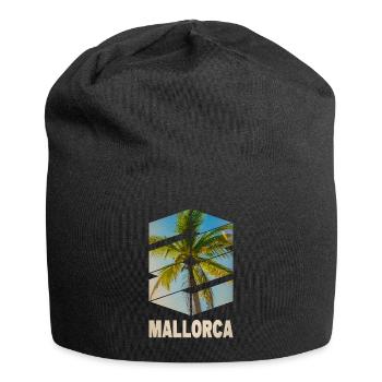 Majorque Été Soleil Plage Mer Palmiers Fête - Bonnet en jersey - noir - Devant
