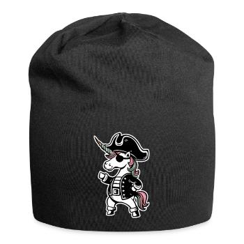 Einhorn Einhörner Fabelwesen Mystisch - Jersey-Beanie - Schwarz - Vorne