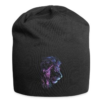 Lion Colorful Lion Head Neon Colorful Predator Art - Jersey Beanie - black - Front