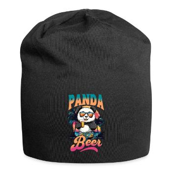 Panda Beer Beer Bear Alcohol Party Summer Funny - Jersey Beanie - black - Front
