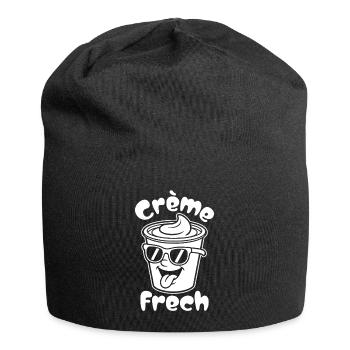Crème Frech - Jersey-Beanie - Schwarz - Vorne